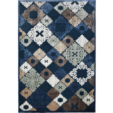 Carpete Scarpa Medalhões Azul 135x195